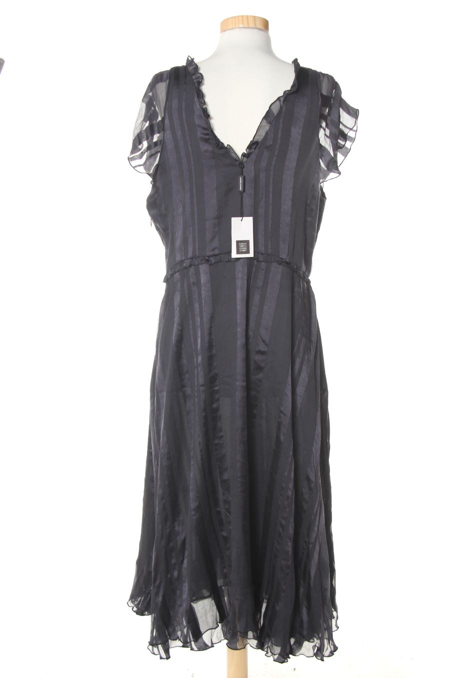 Robe Roberto Torretta de la taille 44, de couleur noir de soie