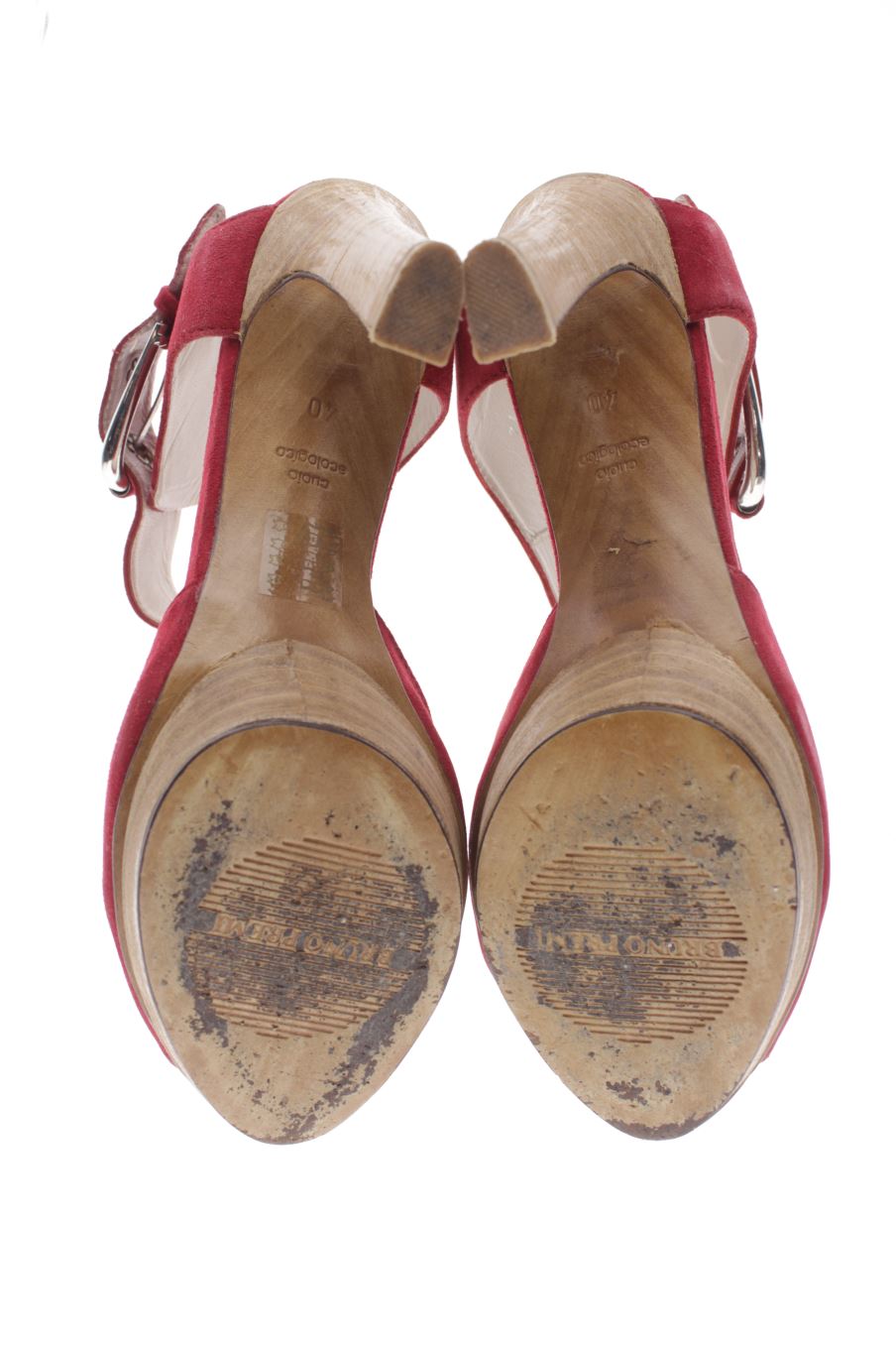 Sandalias tacon de Bruno Premi de la talla 40, de color rojo de