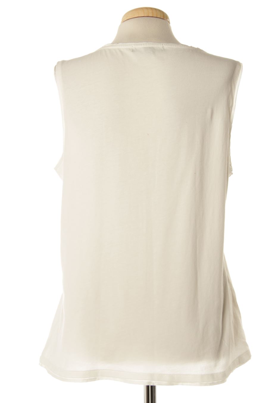 Camiseta sin mangas de Cortefiel de la talla L, de color blanco