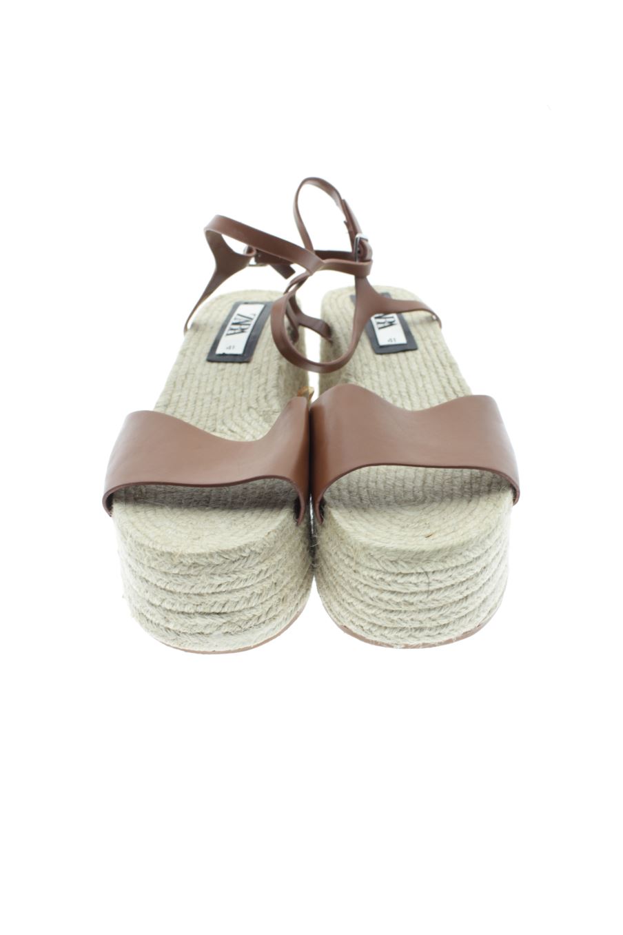 Plataformas de Zara de la talla 41, de color marrón de