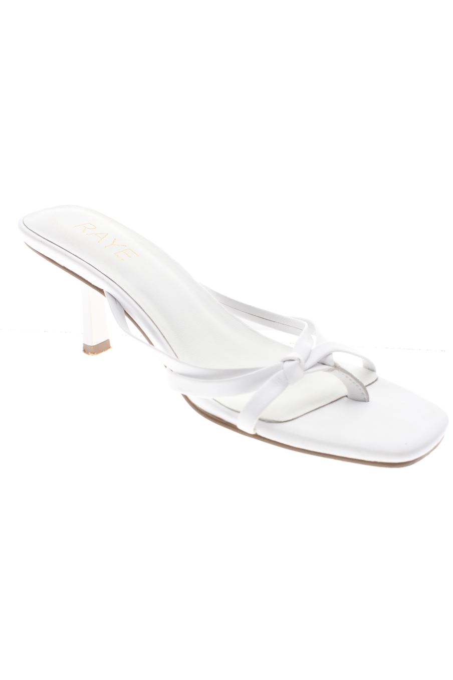 Sandalias tacon de Raye de la talla 37, de color blanco de