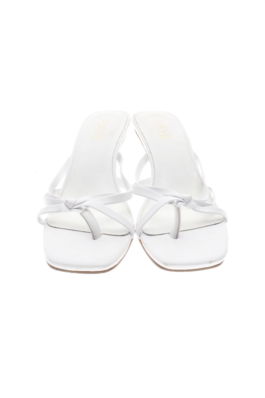 Sandalias tacon de Raye de la talla 37, de color blanco de