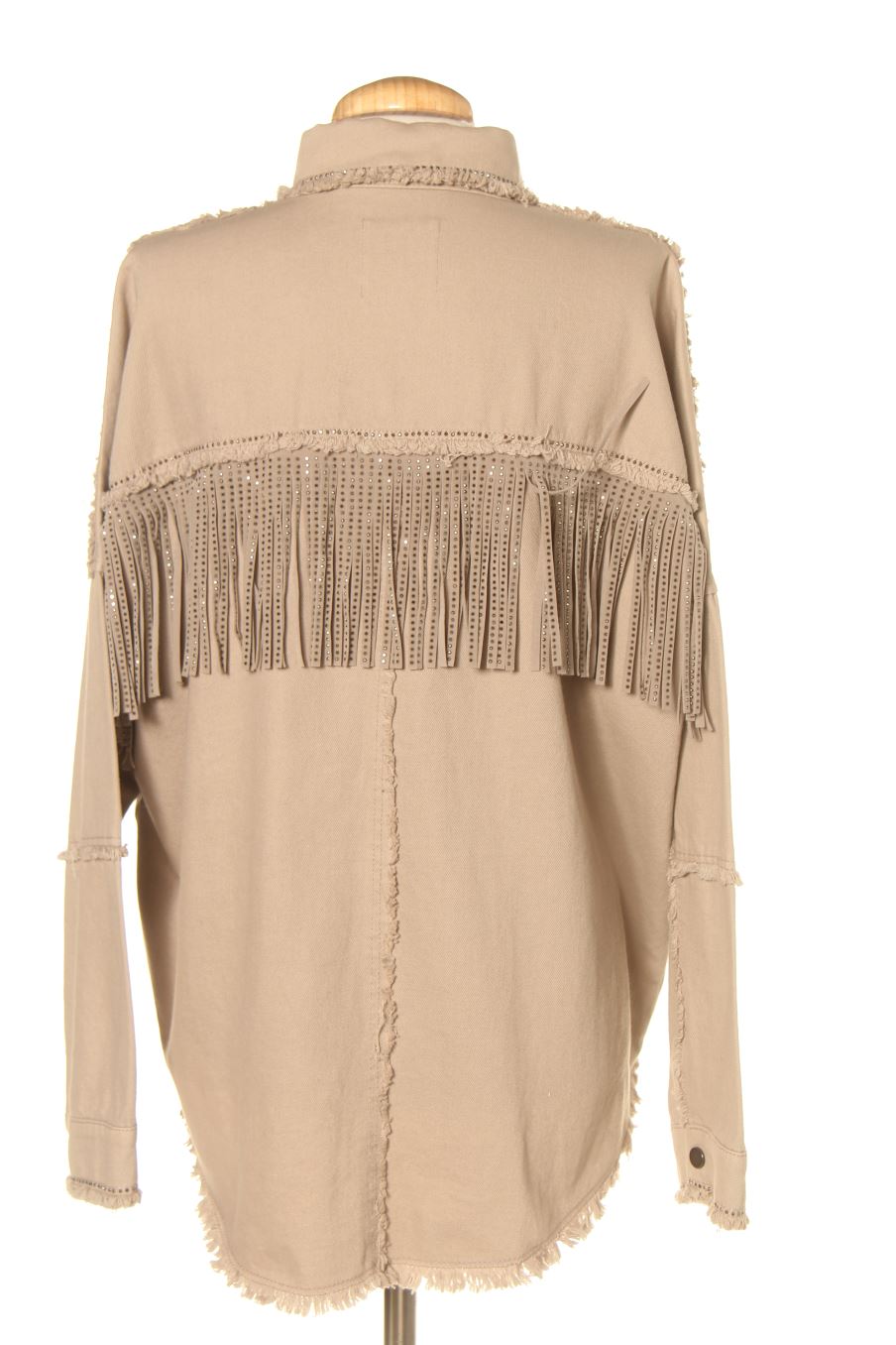 Cazadora de Zara de la talla XS, de color beige de ropa vaquera