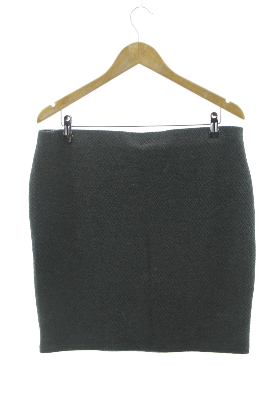 Falda de Promod de la talla XL, de color gris
