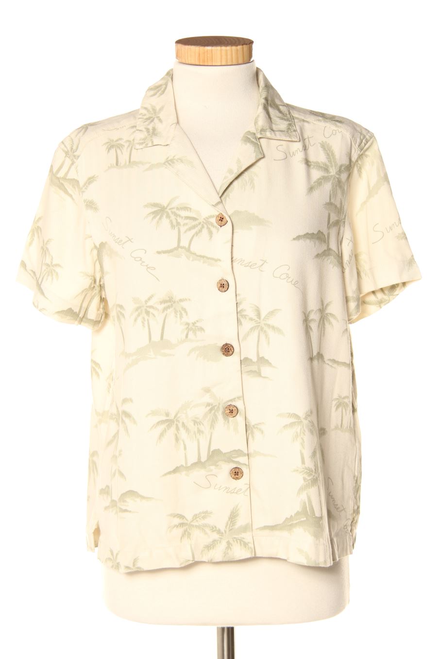 Camisa de Sunset Cove de la talla S, de color verde