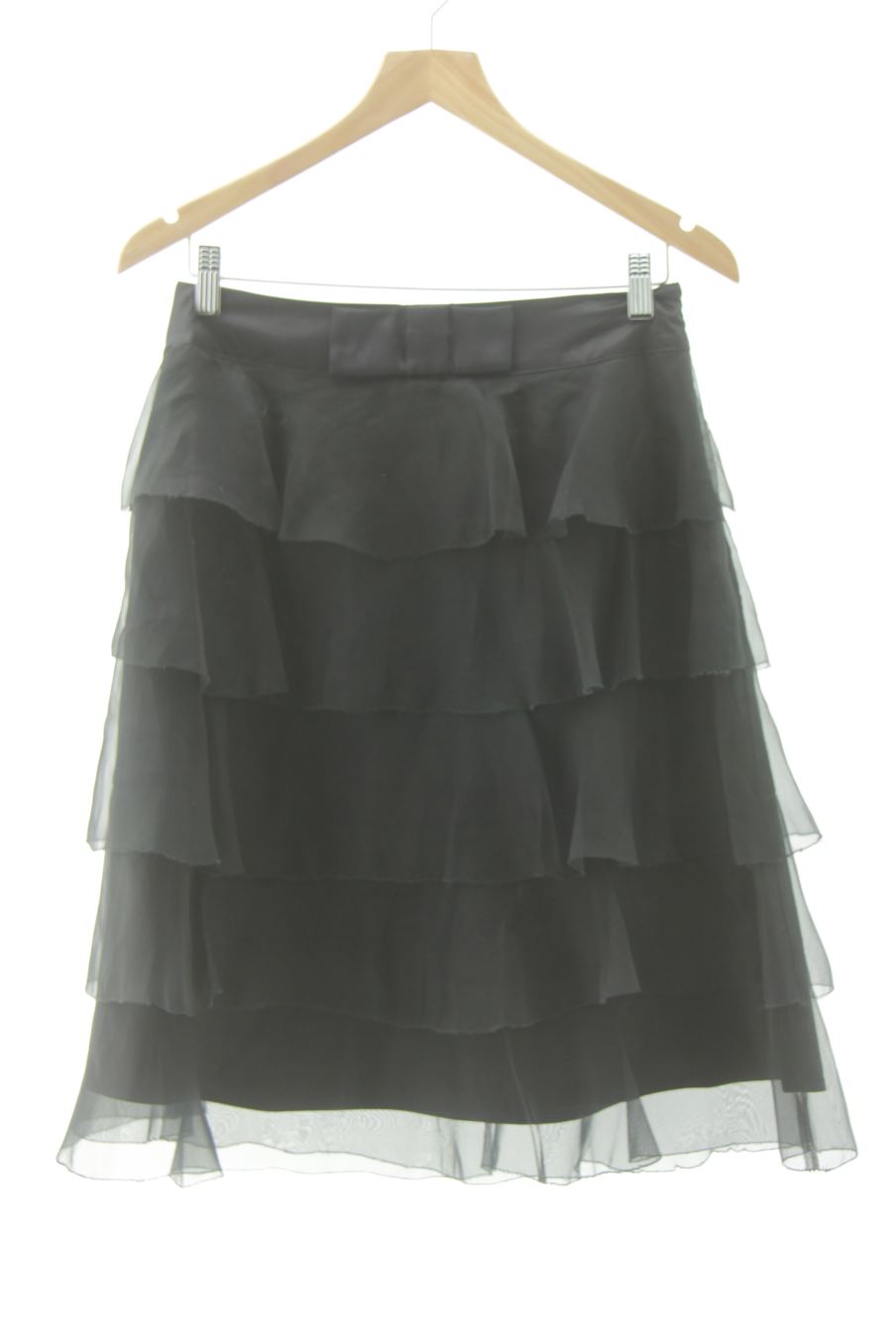 Falda de Caroll de la talla 42, de color negro de seda