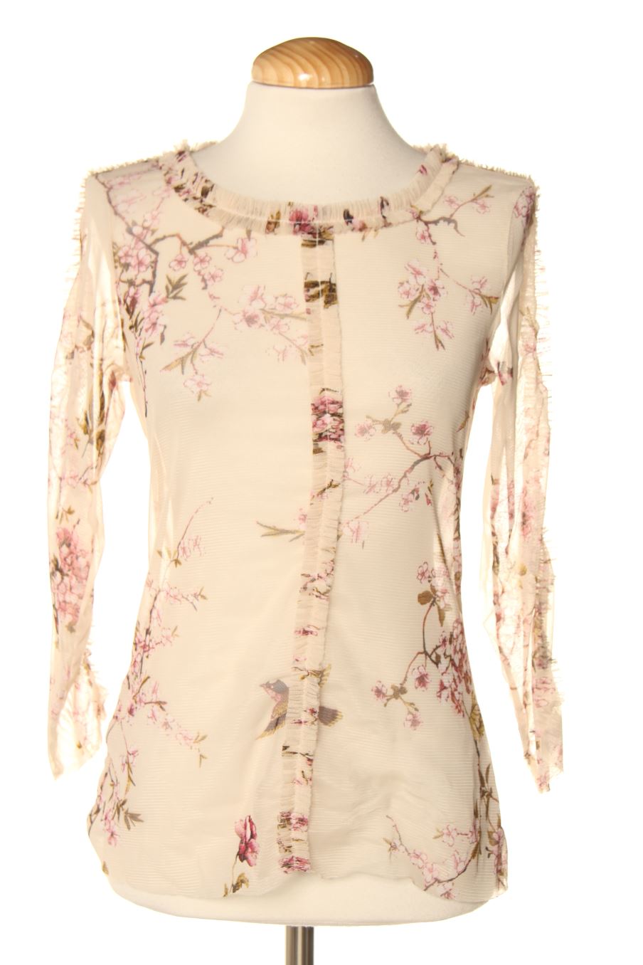 Blusa de manga larga de Pull & Bear de la talla M, de color beige