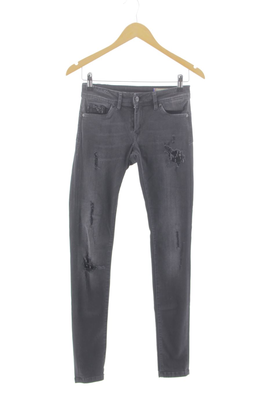 Jeans Kaporal de la taille 34, de couleur noir de denim
