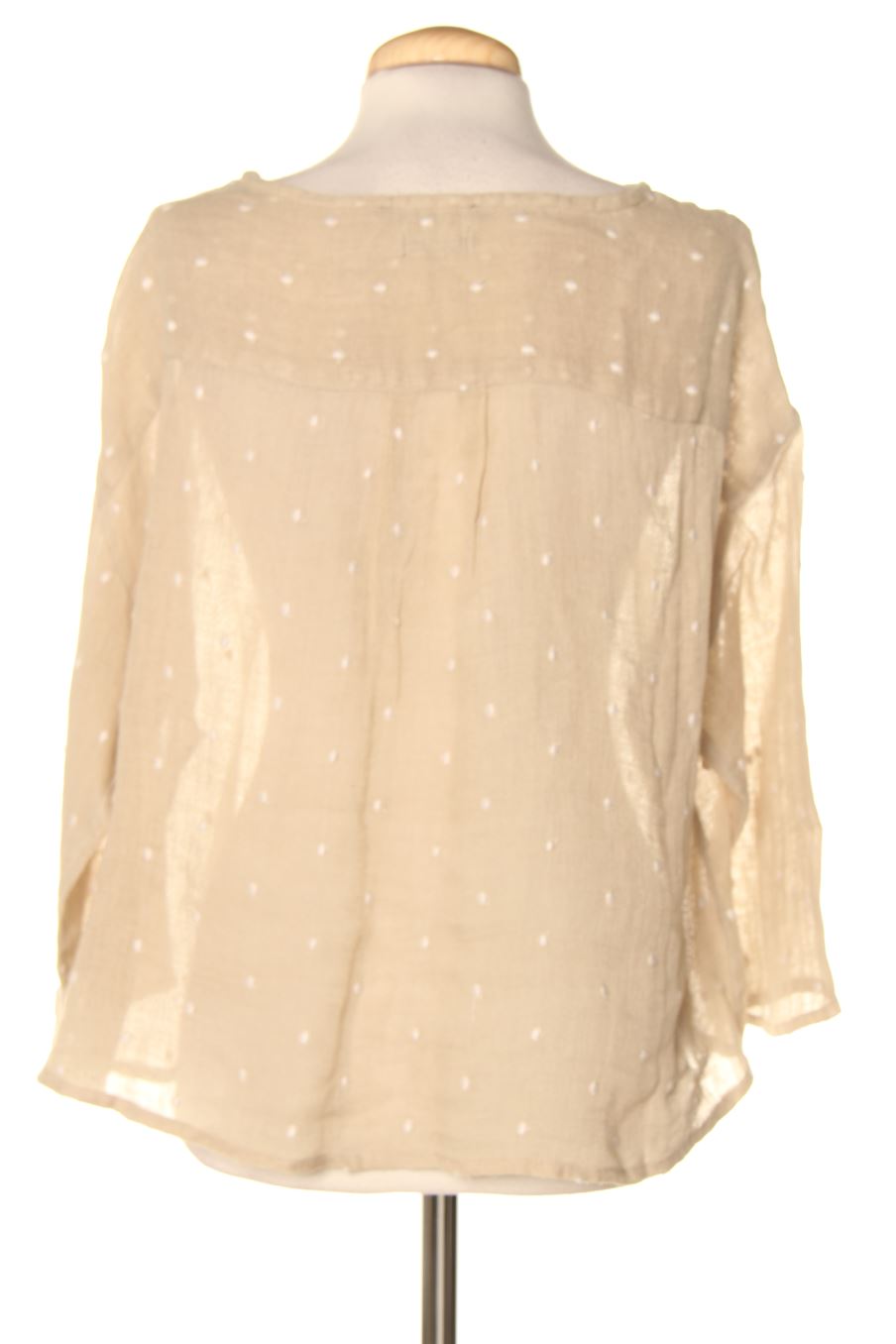 Blouse à manches longues Monoprix de la taille 36, de couleur beige