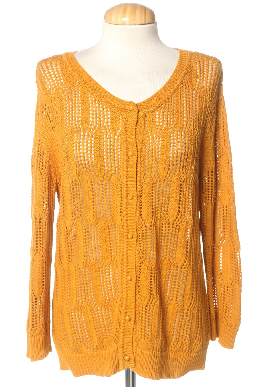 Gilet Pull & Bear de la taille L, de couleur moutarde