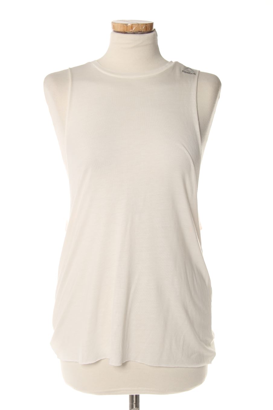 Camiseta sin mangas de Reebok de la talla XS, de color blanco