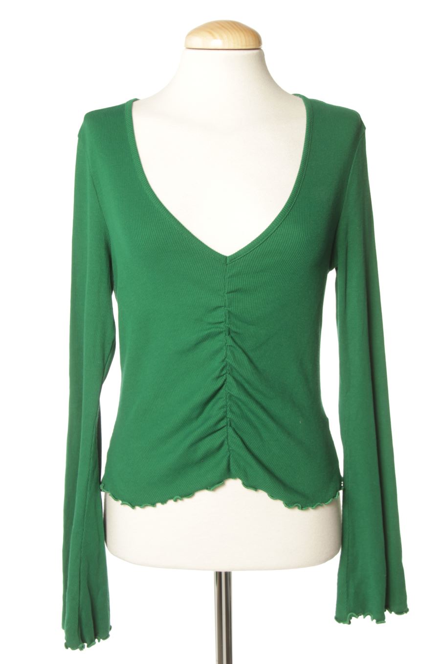 Camiseta manga larga de MONKI de la talla M, de color verde