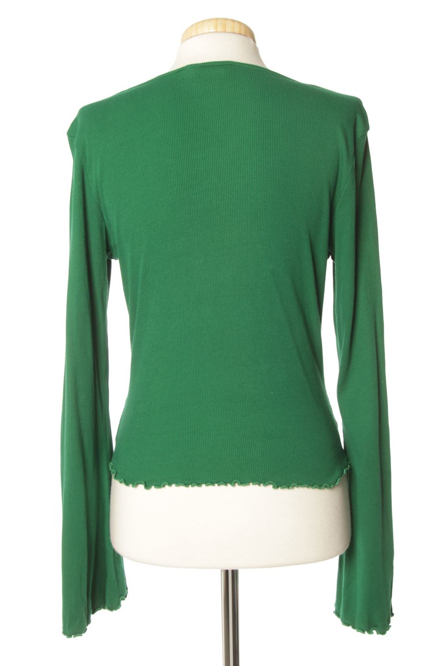 Camiseta manga larga de MONKI de la talla M, de color verde