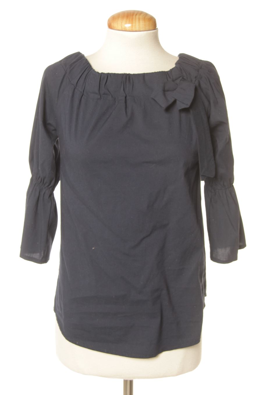 Blouse à manches longues Made in italy de la taille S, de couleur bleu marine