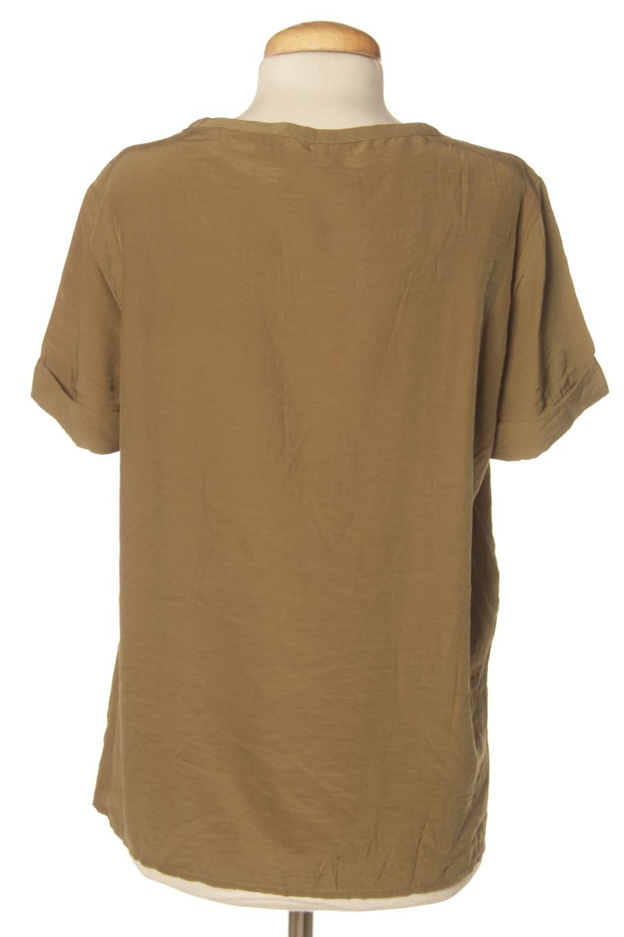 Blouse à manches courtes Stradivarius de la taille L, de couleur vert