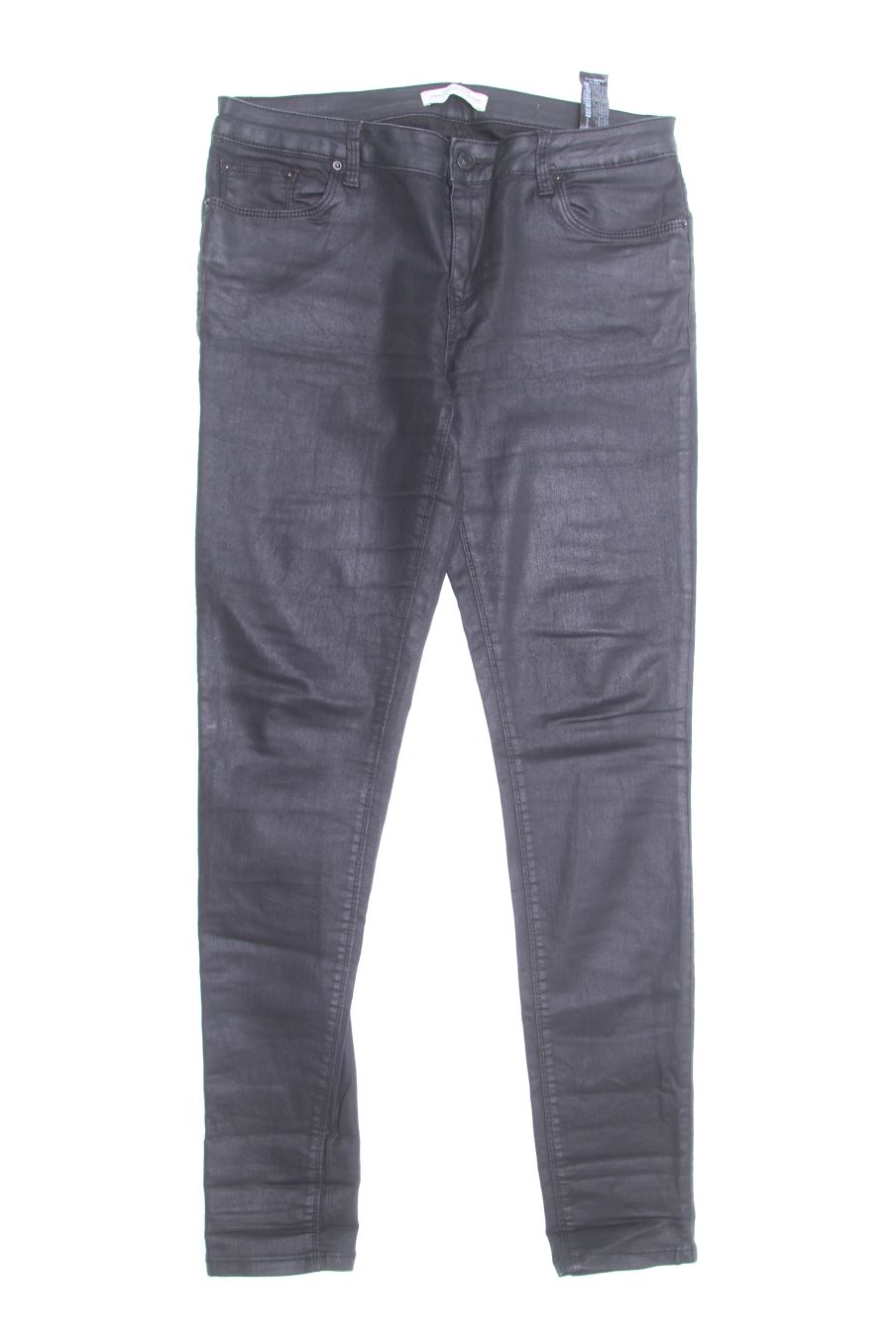 Vaqueros de Zara de la talla 36, de color negro de ropa vaquera