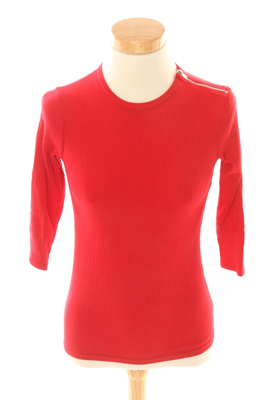 T-shirt à manches longues Trafaluc de la taille S, de couleur rouge