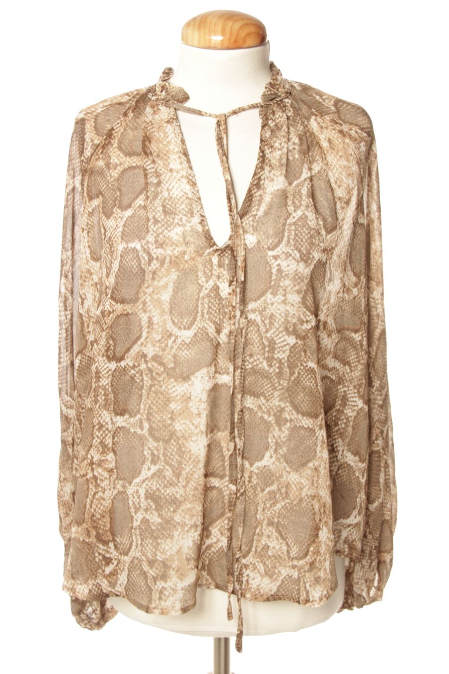 Blusa de manga larga de Mango de la talla XS, de color animal print