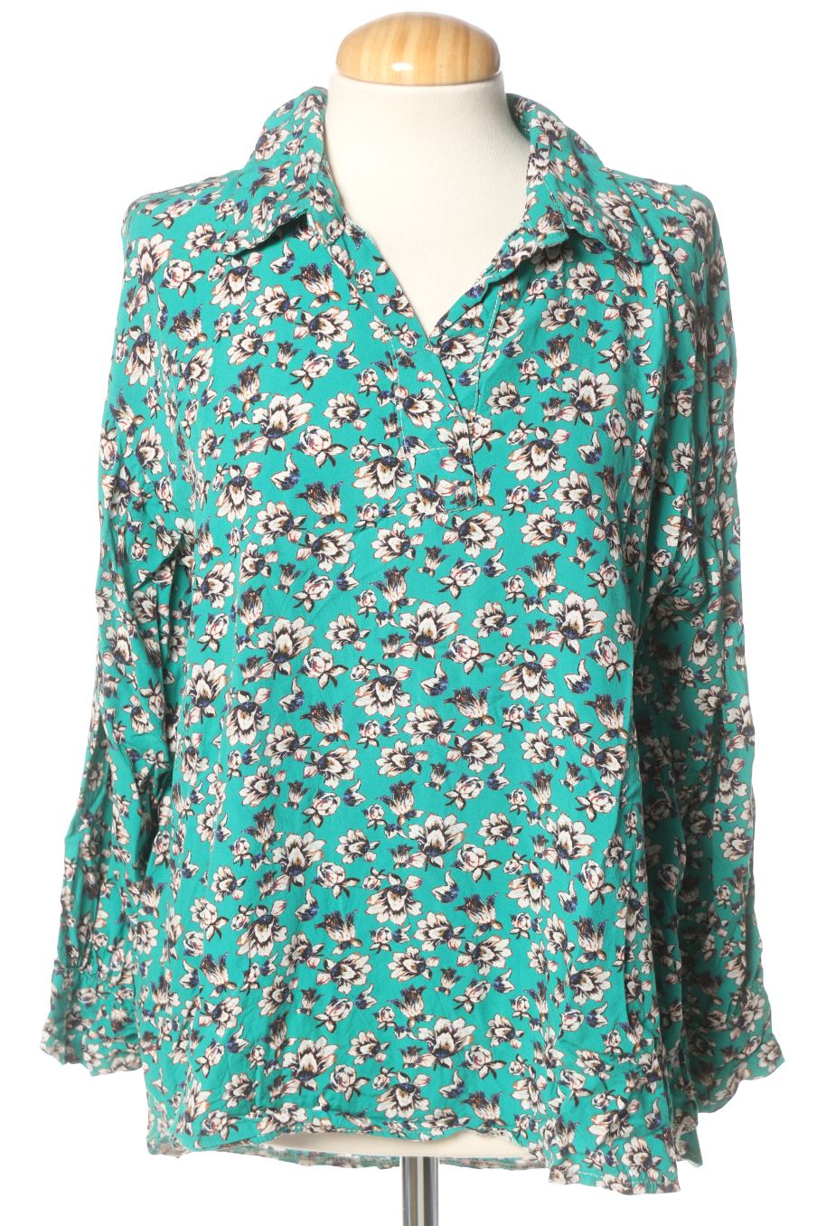 Blouse à manches longues andromede de la taille L, de couleur fleurs