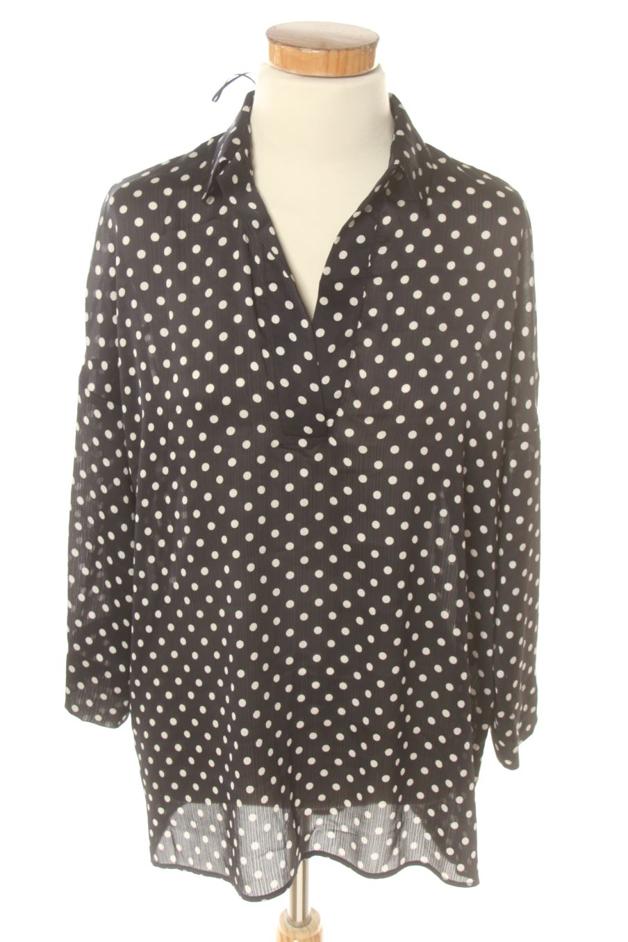Blusa de manga larga de Zara de la talla XS, de color azul marino
