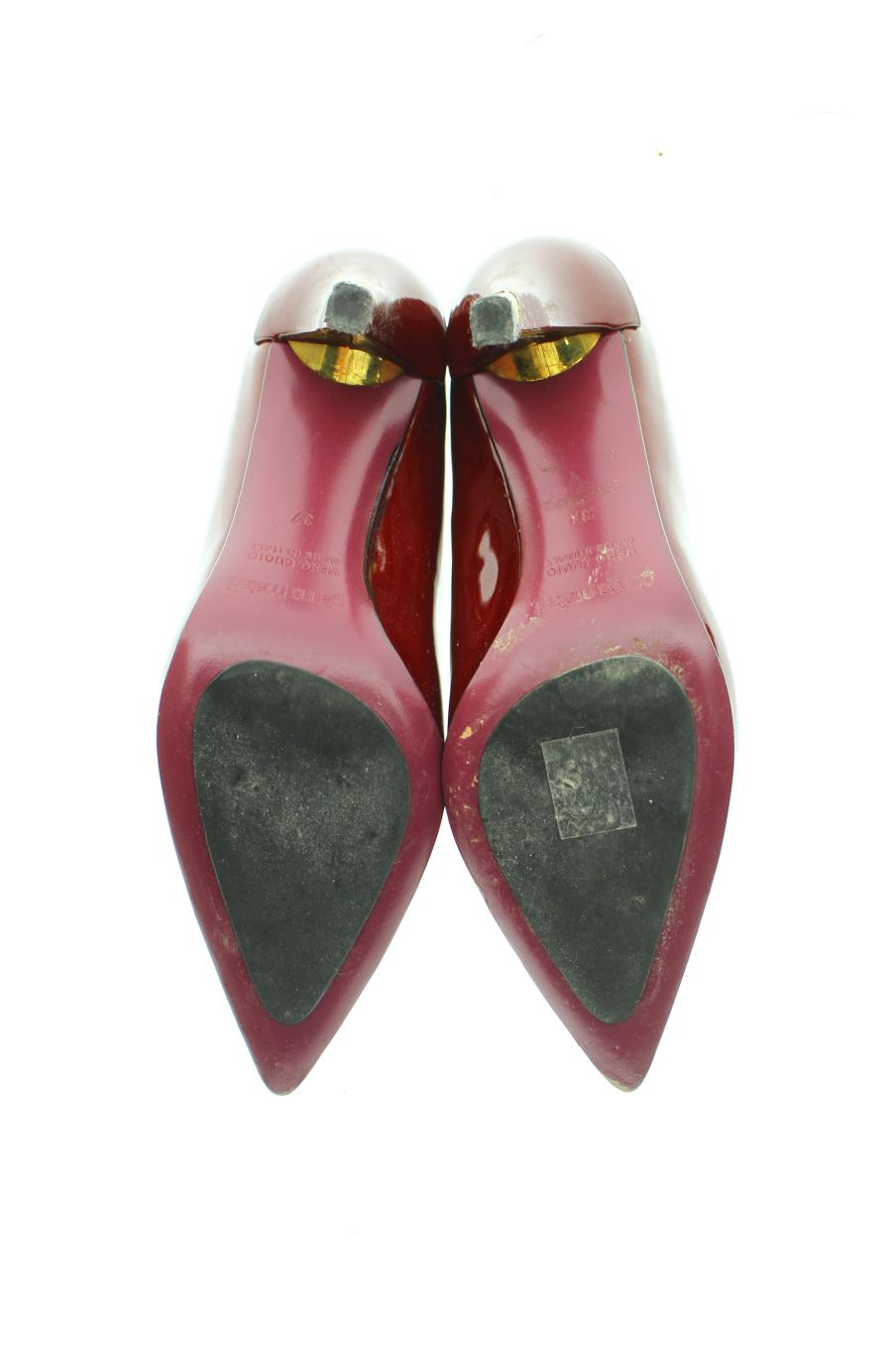 Zapatos de tacon de Gianna Meliani de la talla 37, de color burdeos de
