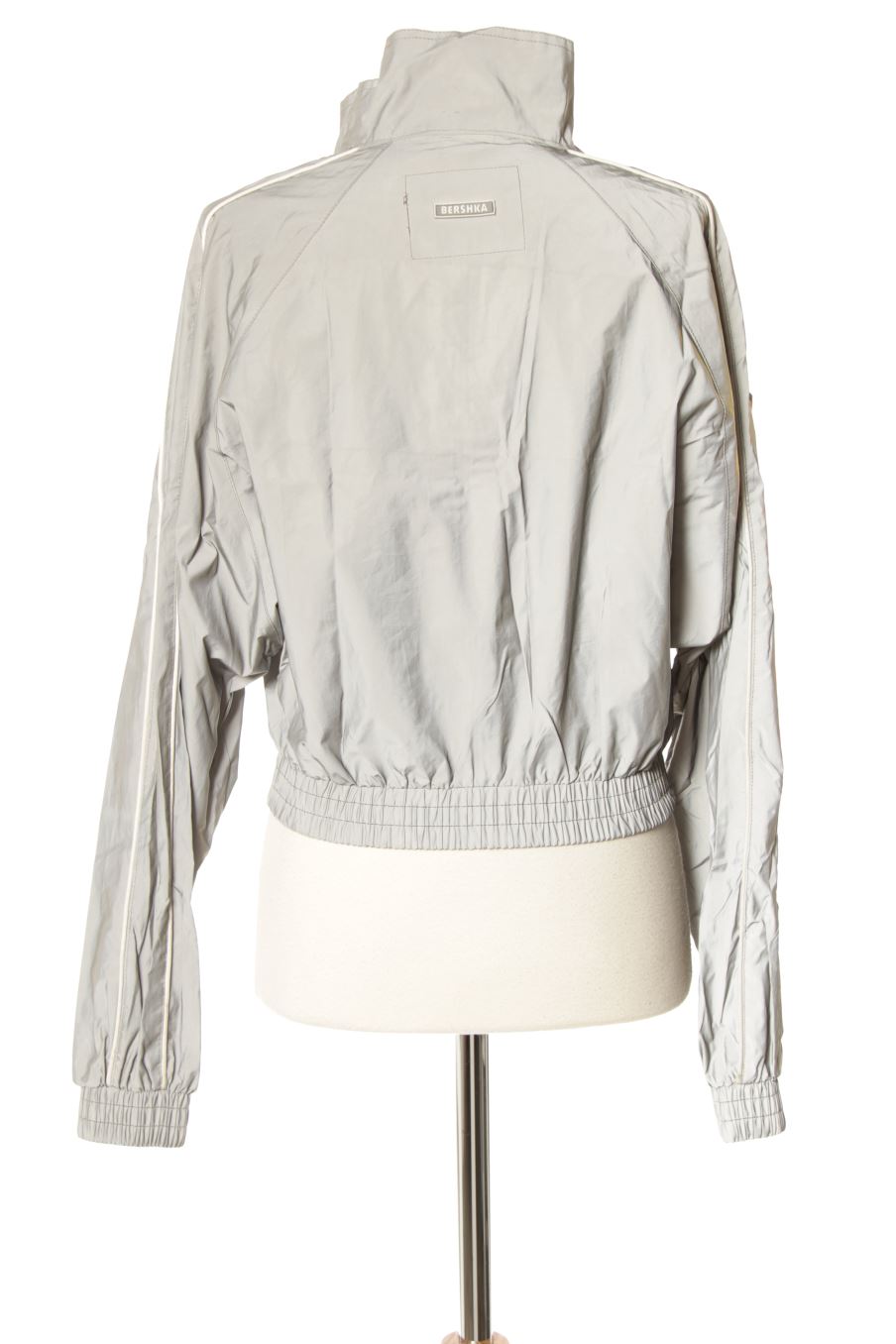Blouson Bershka de la taille M, de couleur gris