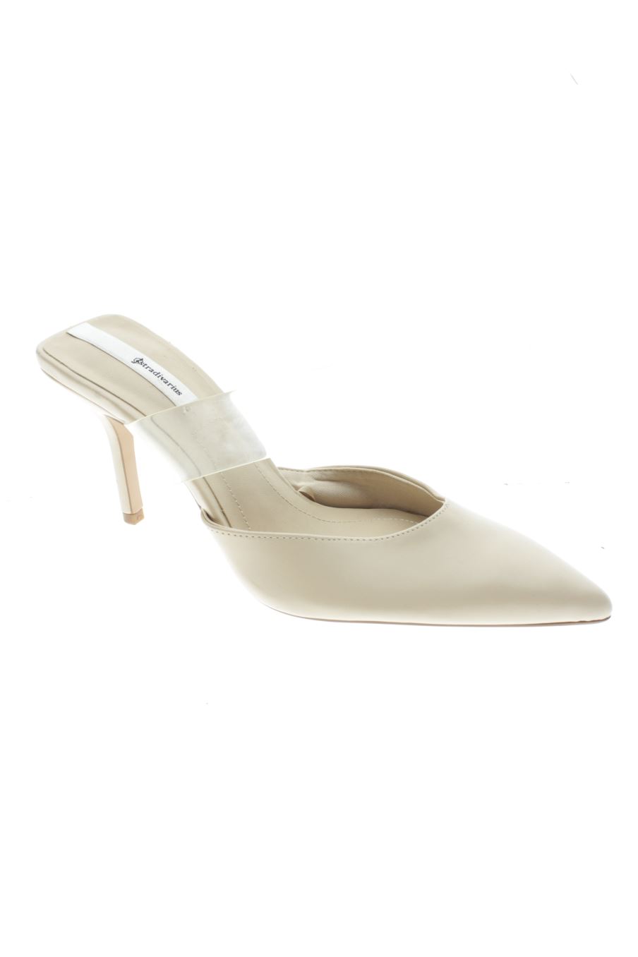 Sandalias tacon de Stradivarius de la talla 39, de color beige de