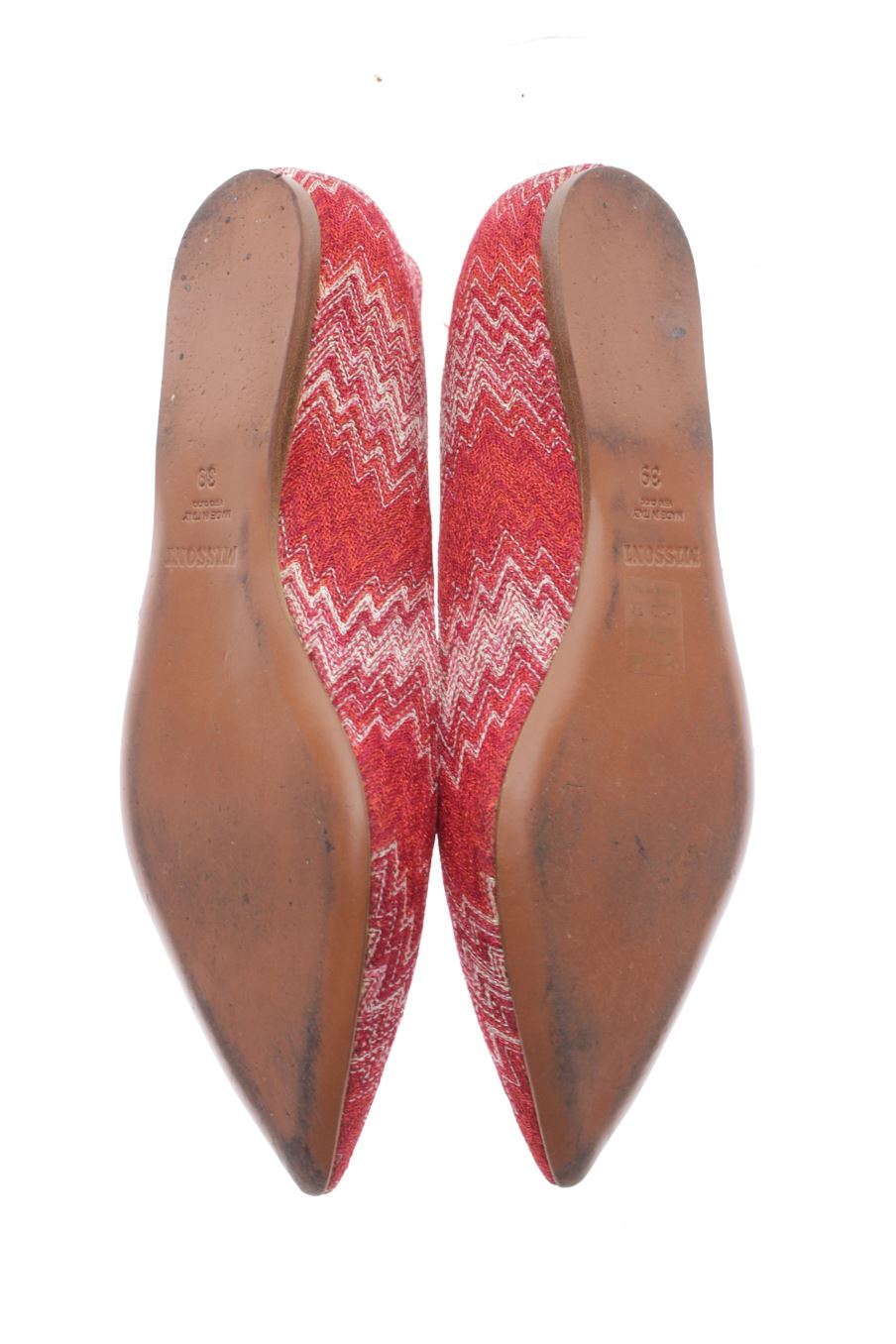 Zapatos planos de Missoni de la talla 39, de color rojo de
