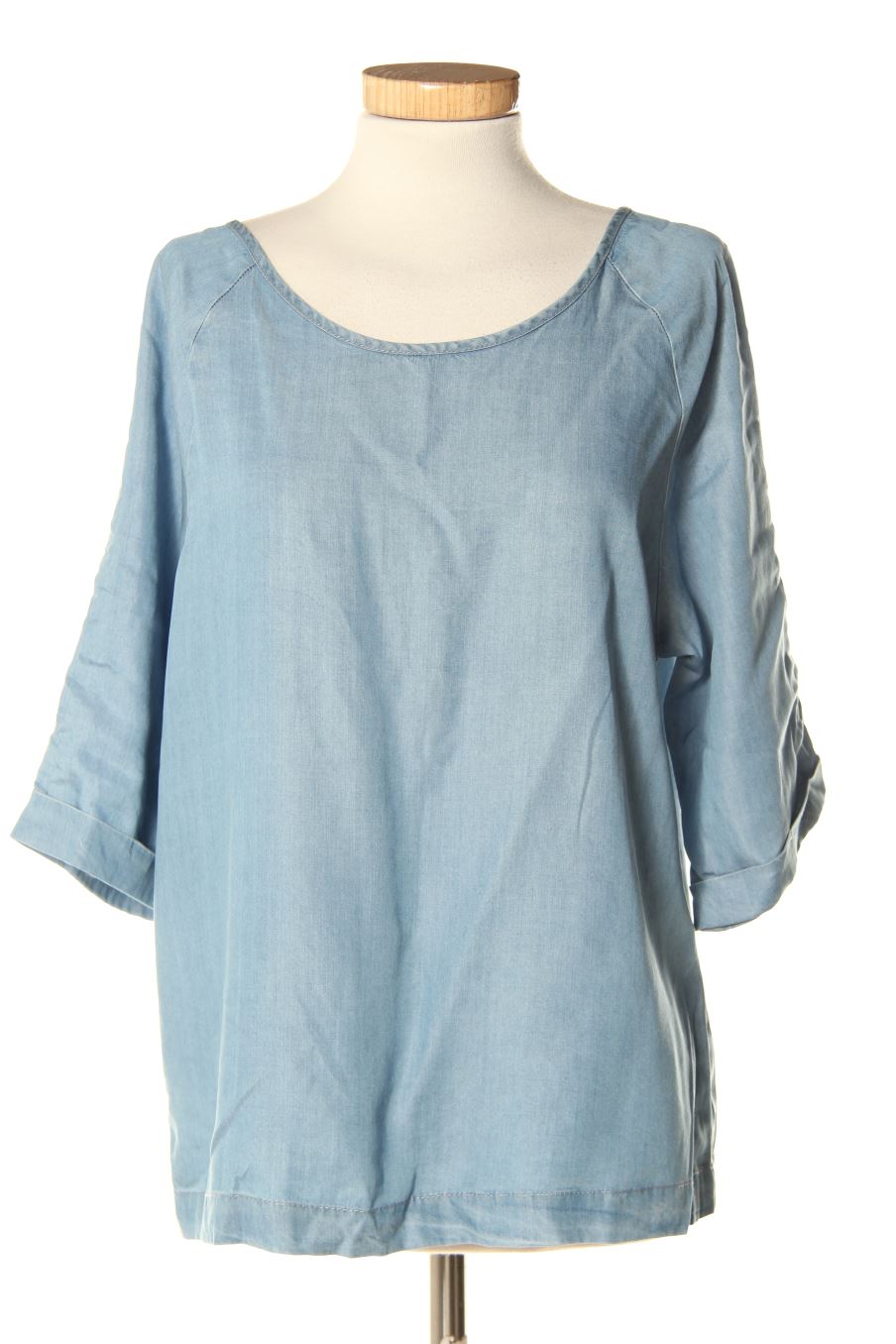 Blouse à manches courtes Promod de la taille 36, de couleur bleu