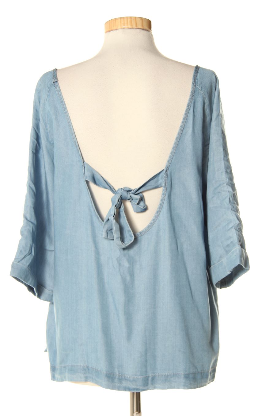 Blouse à manches courtes Promod de la taille 36, de couleur bleu