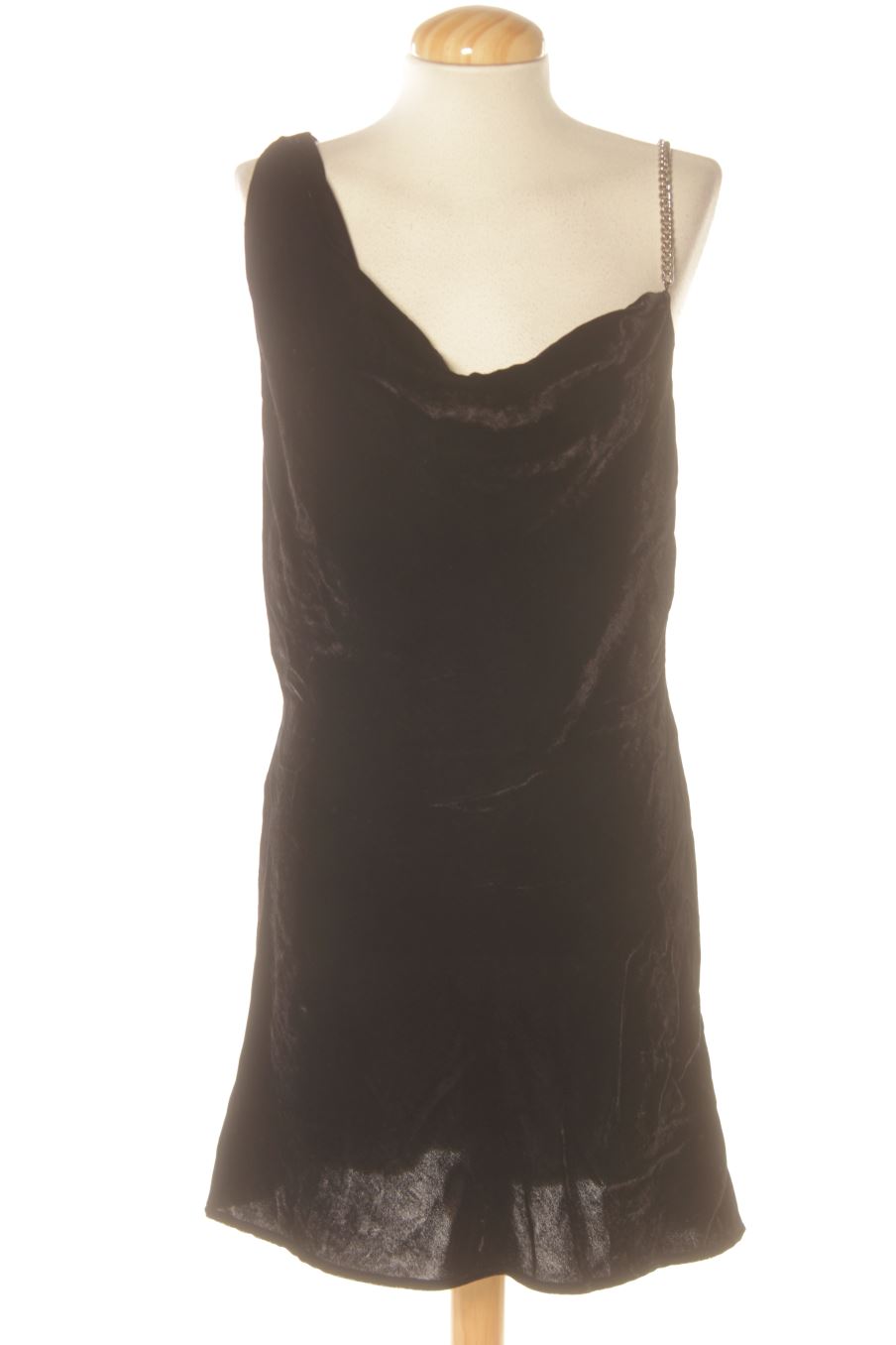 Robe casual Zara de la taille S, de couleur noir de velours