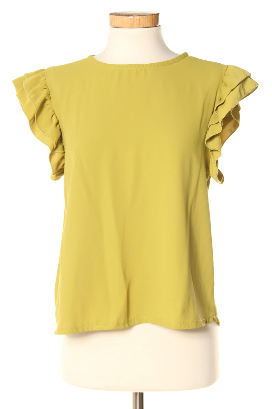 Blouse à manches courtes Valentina de la taille S, de couleur vert