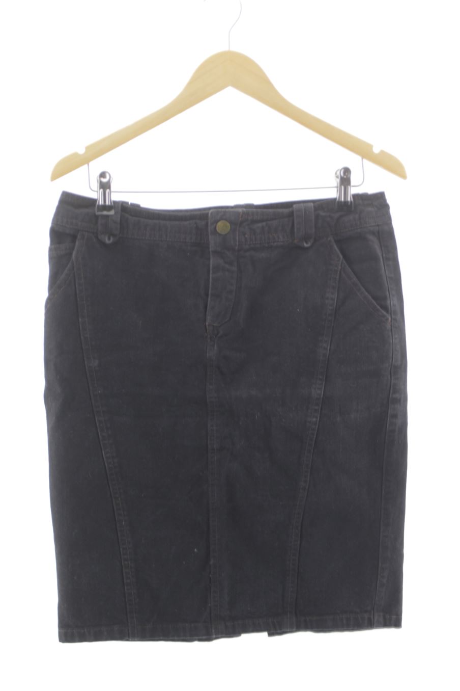 Falda de Mango de la talla 40, de color negro de ropa vaquera
