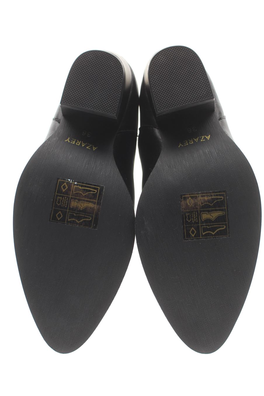 Botas de azarey de la talla 36, de color negro de