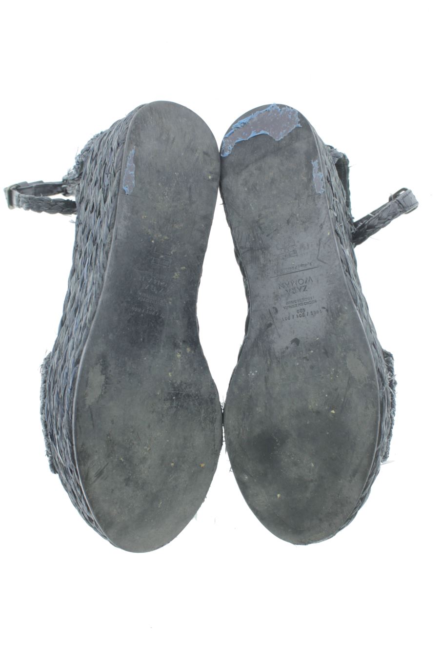 Plataformas de Zara de la talla 37, de color negro de
