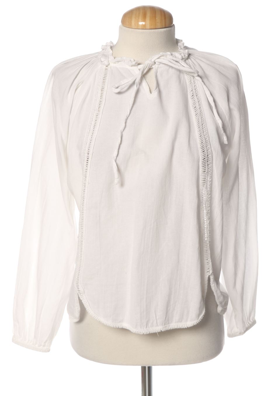 Blusa de manga larga de Renatta&go de la talla S, de color blanco