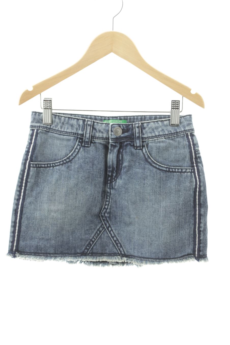 Jupe Benetton de la taille 7 ans de denim de seconde main
