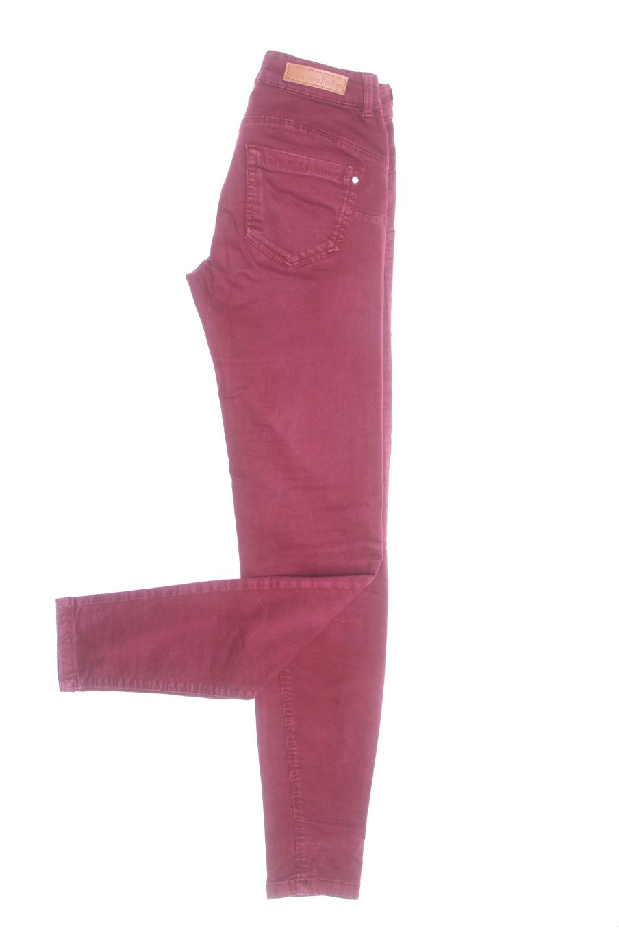 Jeans Bershka de la taille 34, de couleur bordeaux de denim