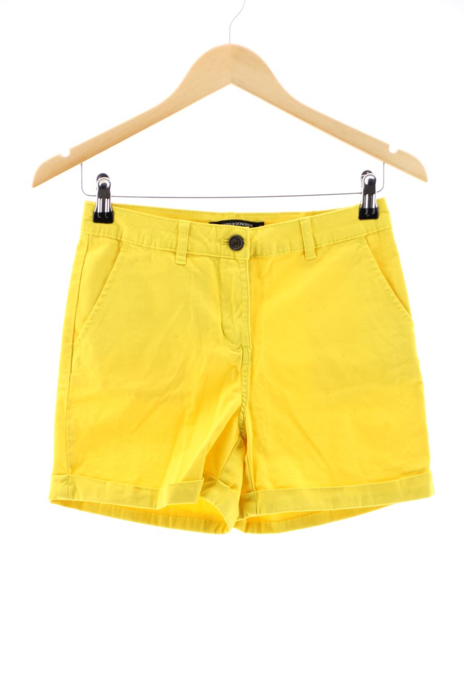 Shorts Monoprix de la taille 34, de couleur jaune de denim