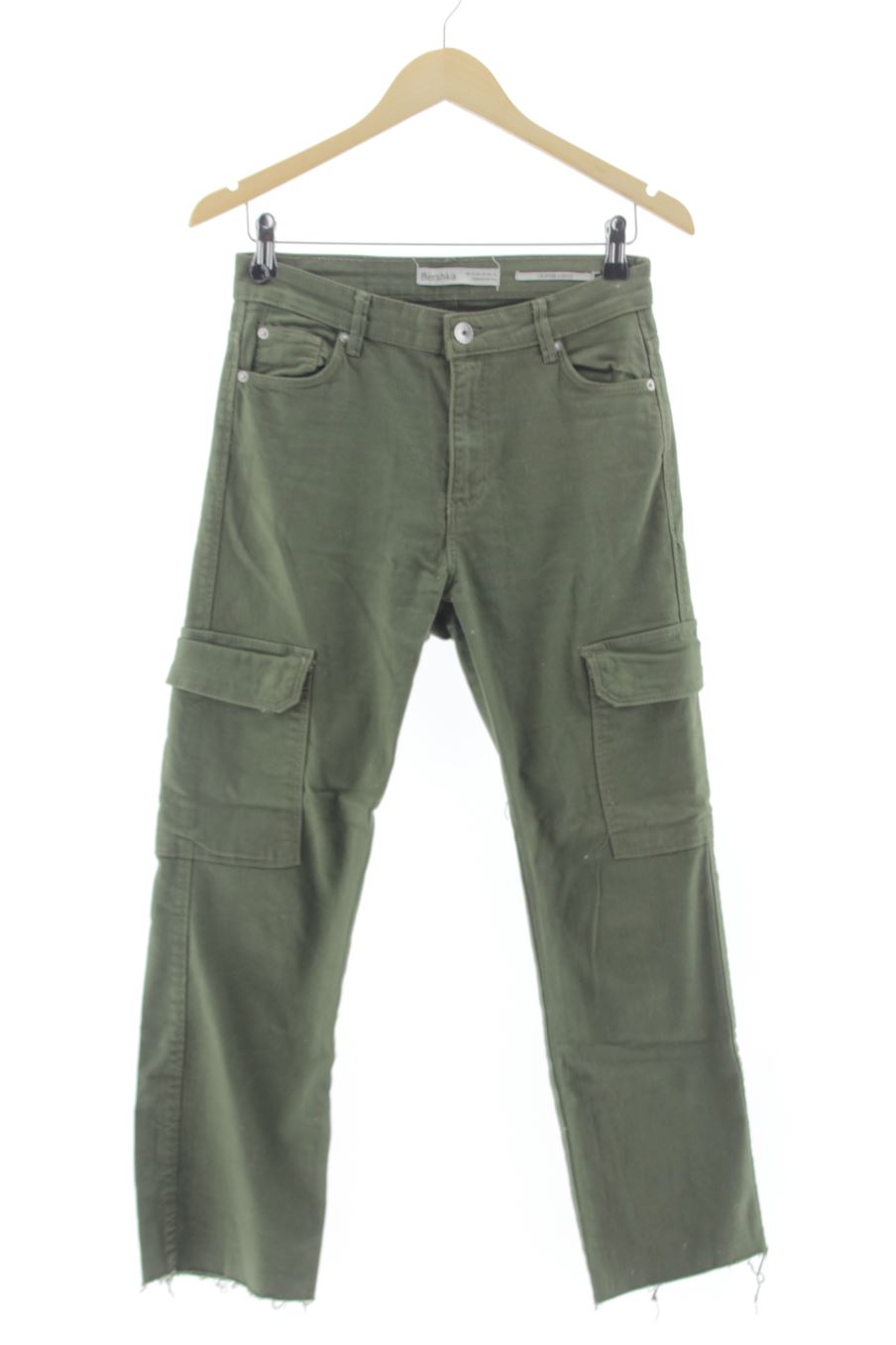 Vaquero de Bershka de la talla 36 de color verde de ropa vaquera