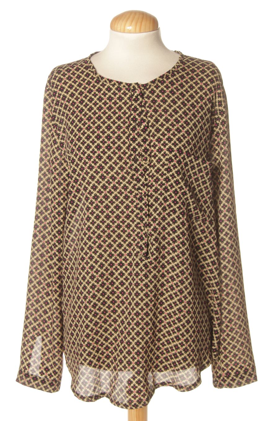 Blouse à manches longues Azura de la taille M, de couleur imprimés