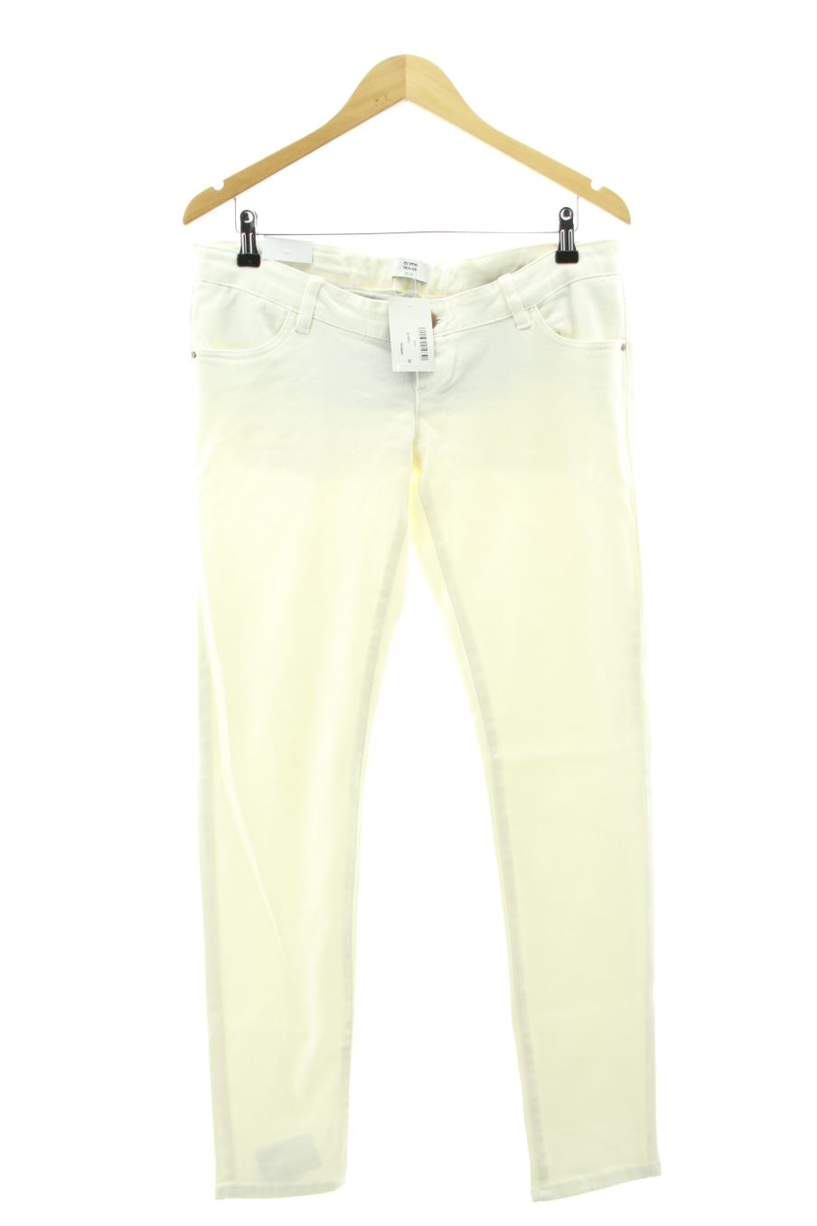 Jeans von Mama licious Größe 42, Farbe Weiss, aus Jeanskleidung für Mutterschaft
