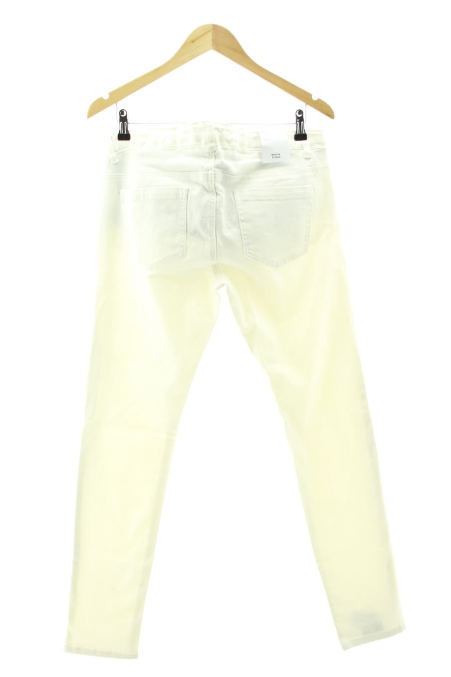Jeans von Mama licious Größe 42, Farbe Weiss, aus Jeanskleidung für Mutterschaft