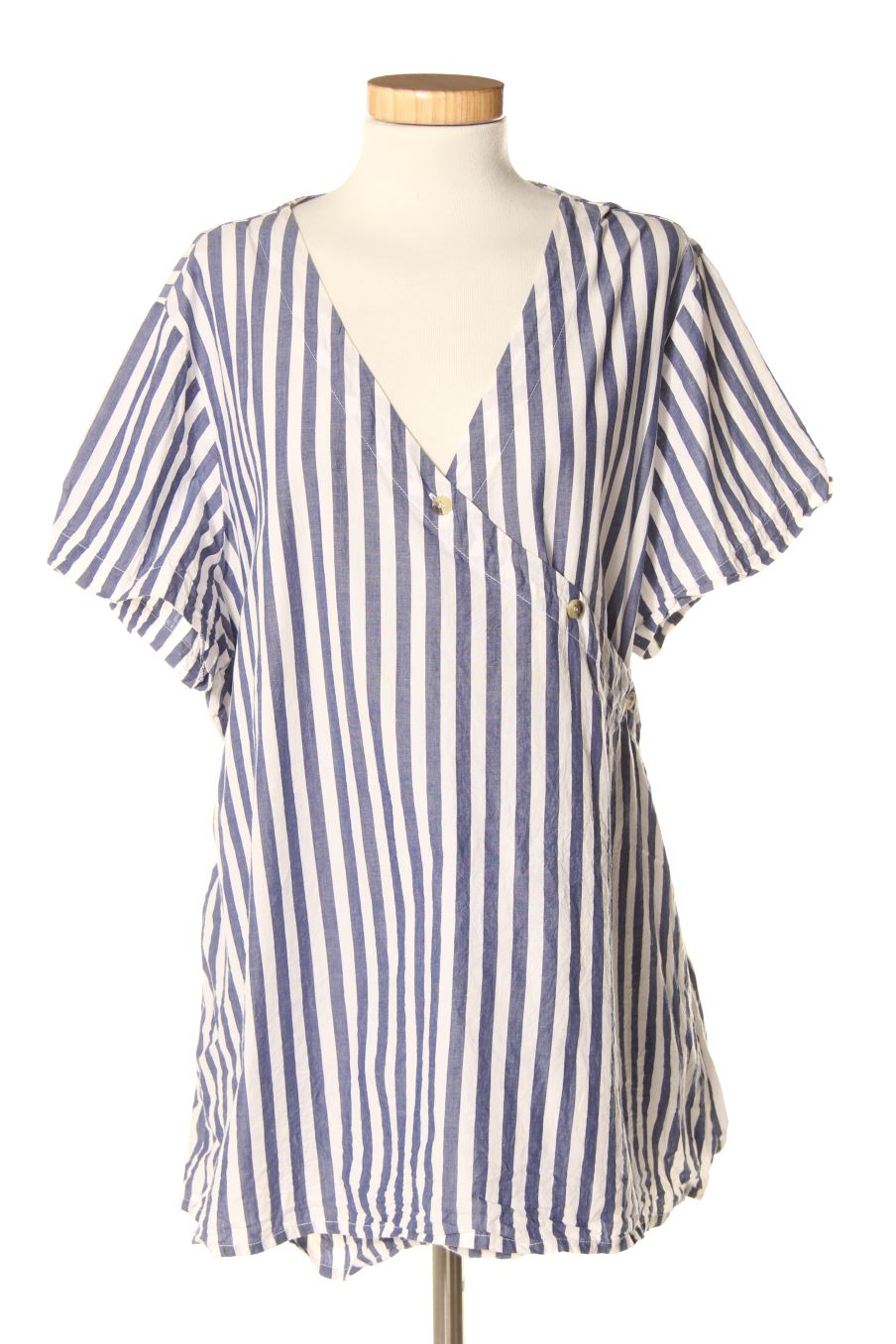 Kurzärmelige Bluse von Carisal Fashion Größe L, Farbe Gestreift, für