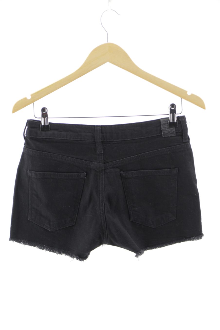 Pantalones cortos de Mango de la talla 38, de color negro de ropa vaquera