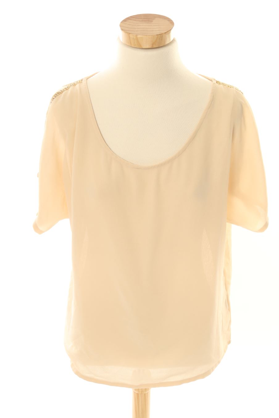 Blouse à manches courtes Pimkie de la taille M, de couleur beige
