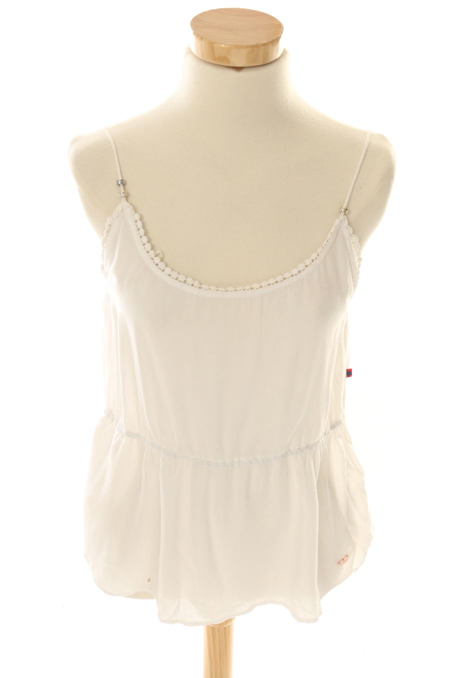 Top de Pepita Perez de la talla XS, de color blanco