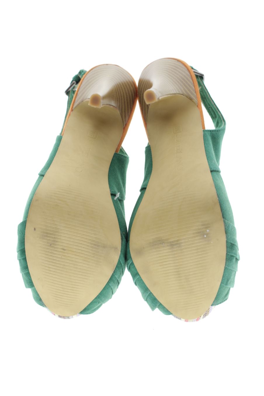 Sandalias tacon de SUITEBLANCO de la talla 36, de color verde de