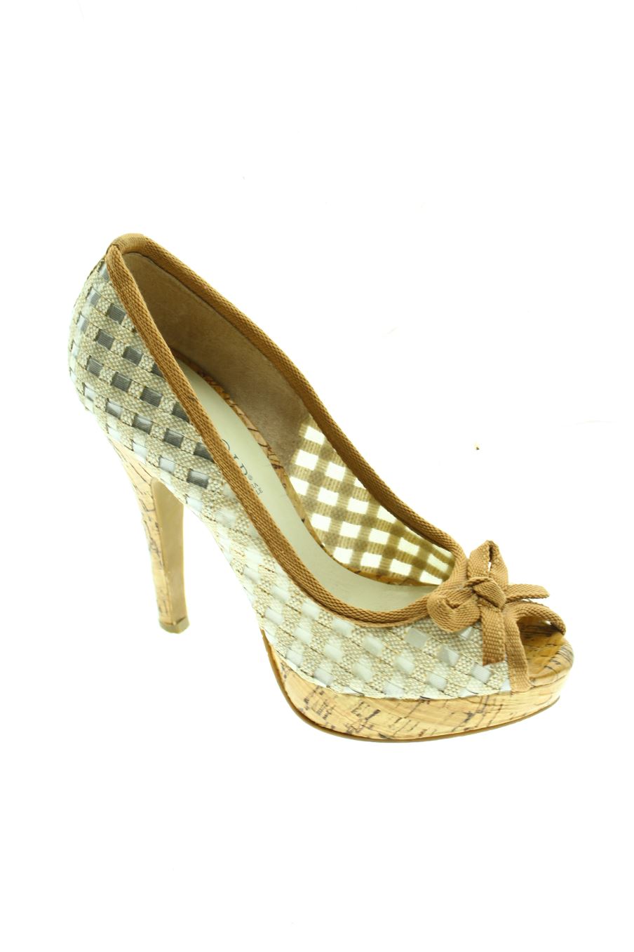 Zapatos de tacon de CafèNOir de la talla 36, de color beige de