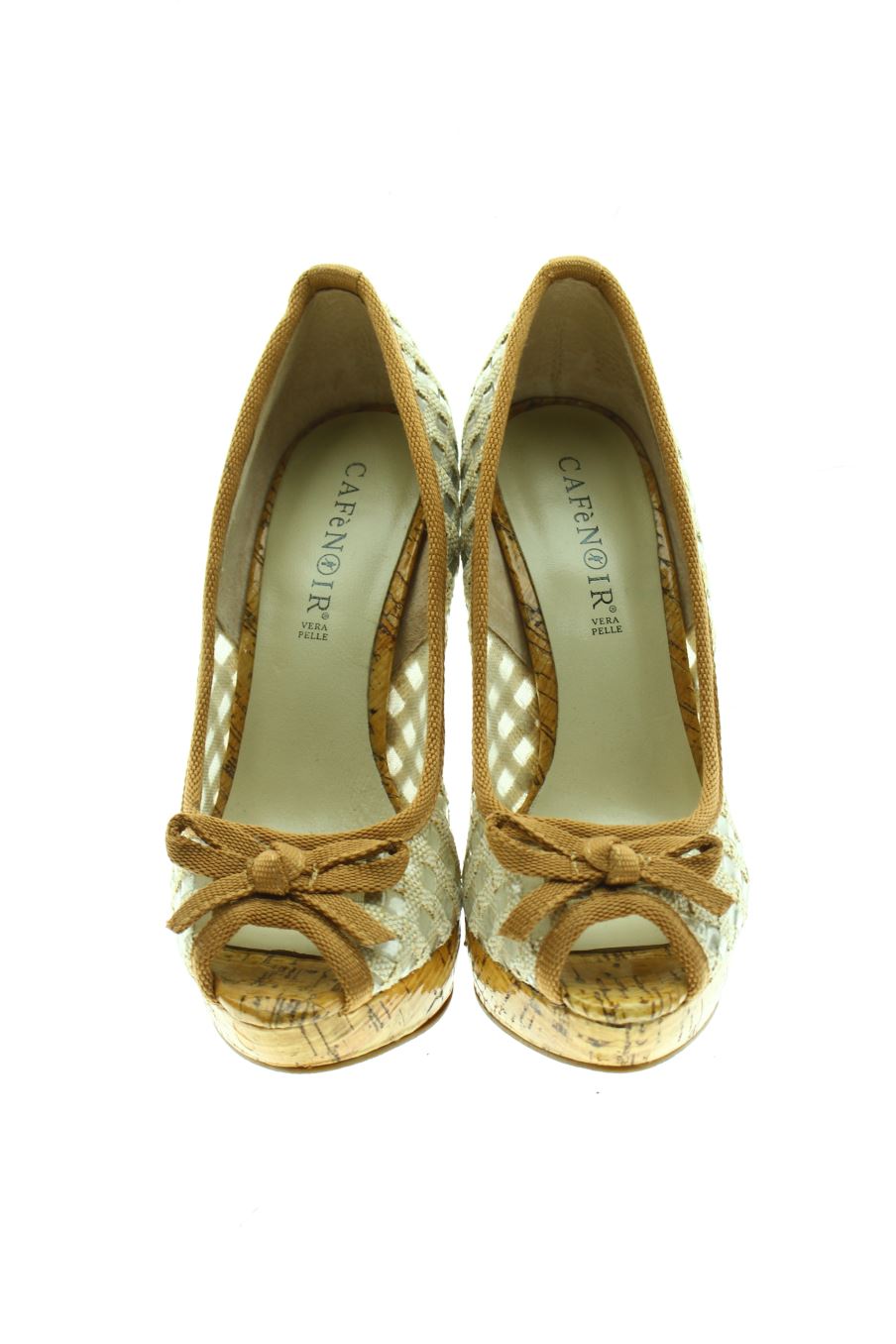 Zapatos de tacon de CafèNOir de la talla 36, de color beige de
